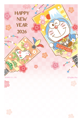 イラスト付き年賀はがき　ドラえもん　カラー3枚入り　DP-02