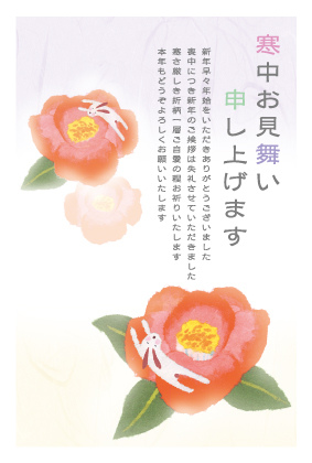 イラスト付き郵政はがき　年賀欠礼　カラー3枚入り　KP-210