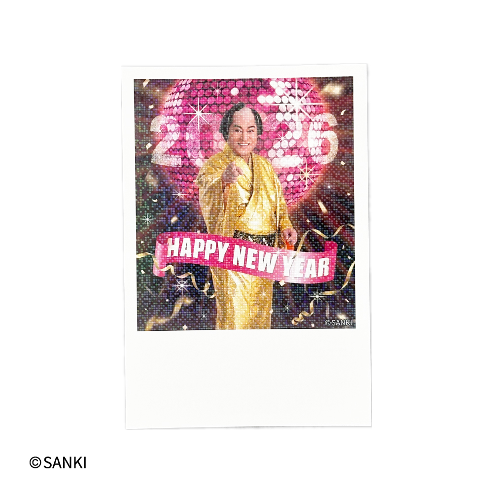 イラスト付き年賀はがき　箔押しマツケン　カラー2枚入り　MGP-03